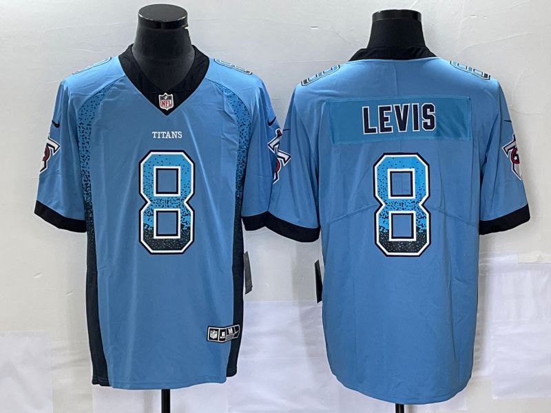 Men Tennessee Titans #8 Levis Blue Nike Drift Fashion Limited NFL Jersey